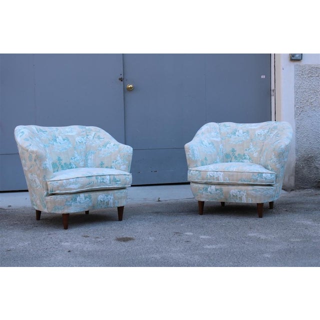 Set of Mid-Century Armchairs in the style of Gio Ponti, Italy, 1950s For Sale - Image 10 of 18