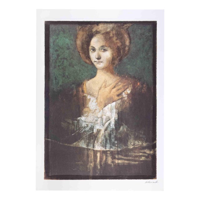 Alessandro Kokocinski, Renaissance Woman, 1990s, Lithograph For Sale