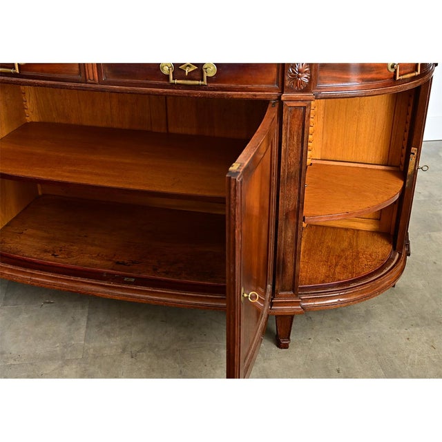 French French 19th Century Demilune Mahogany Enfilade For Sale - Image 3 of 18