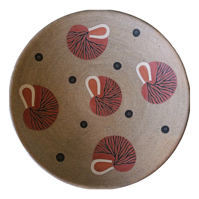 Large Ceramic Plate from Duilio Jimenez, 1970s For Sale