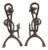 Wrought Iron Chenets, 1910s For Sale