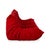 Togo Fabric Three-Seater Sofa Couch in Red by Michel Ducaroy for Ligne Roset For Sale - Image 10 of 13