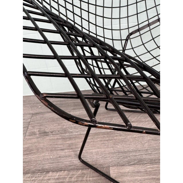 1970s Black Metal Armchair in the style of Harry Bertoia for Knoll Inc. / Knoll International, 1970s For Sale - Image 5 of 18