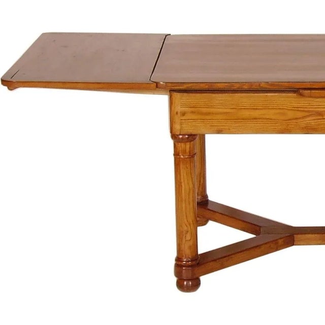 19th Century Austrian Biedermeier Chestnut Extendable Table For Sale - Image 4 of 6