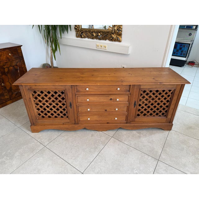 Wood Rustic Apothecary Sideboard For Sale - Image 7 of 15