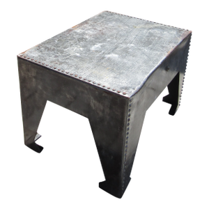Industrial Steel Water Tank Coffee Patio Table 1900s Steam Punk