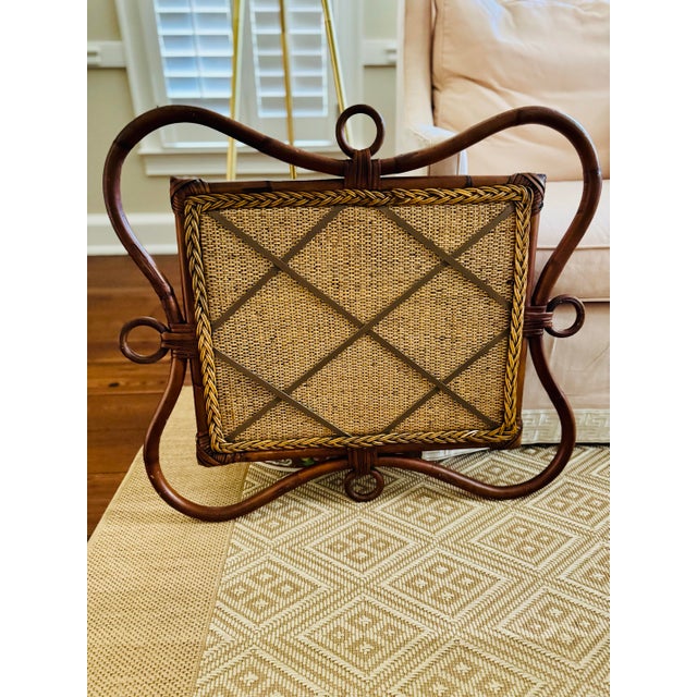 Brown Vintage Bamboo and Rattan Bulletin Board For Sale - Image 8 of 9