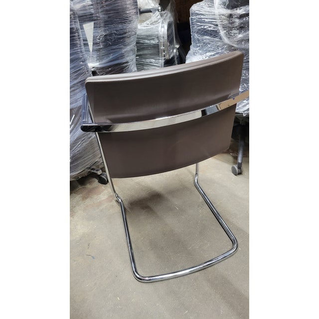 Wilkhahn Neos 183/3 Cantilever Chair in Brown For Sale In New York - Image 6 of 6