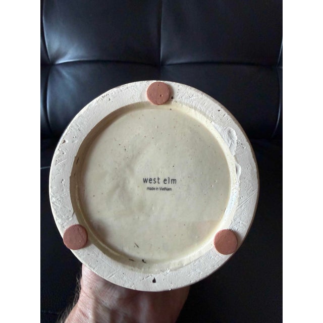 Contemporary West Elm Ceramic Two-Tone Bud Vase For Sale - Image 3 of 3