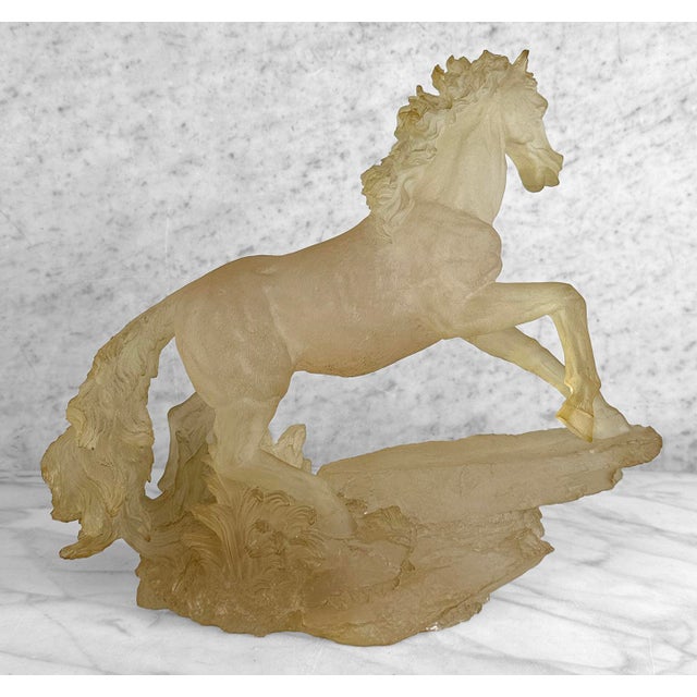 Vintage 15" Italian Equestrian Horse Resin Sculpture For Sale - Image 4 of 10