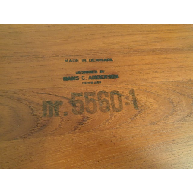 Brown Mid-Century Teak Side Table by Hans C. Andersen, 1950s For Sale - Image 8 of 11