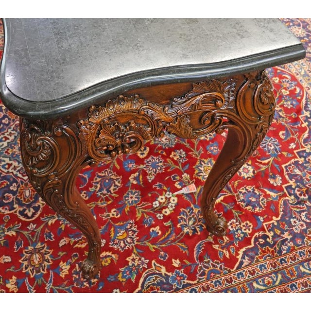 Maitland Smith George III Style Tessellated Marble Top Console Table For Sale - Image 9 of 12