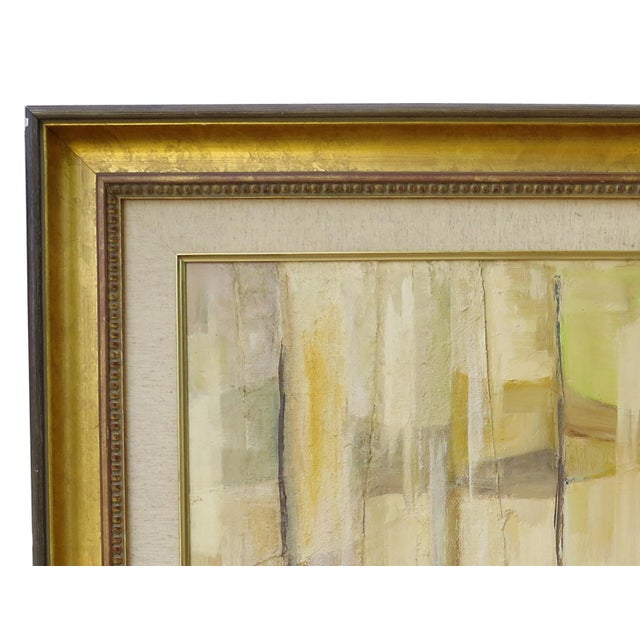 Vintage Jan Evans Oil Painting on Mason Board in Gilt Gesso Frame For Sale - Image 4 of 12