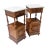 Stunning and elegant pair of Art Nouveau nightstands or bedside tables. Striking Dutch design from the 1900s. Solid oak...
