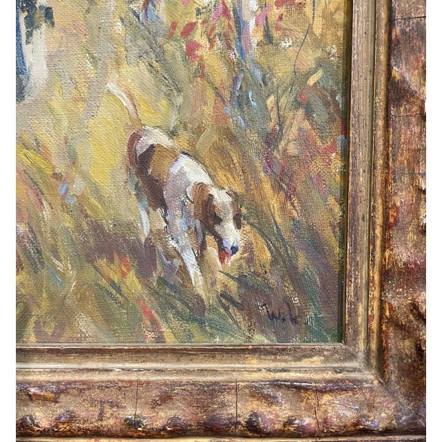 Mid-Century American Oil Painting “The Golden Country” by Walter Krawiec For Sale - Image 4 of 13