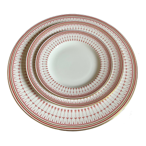 Spode Porcelain Plate Set of 3, Dinner, Salad & Bread, Kensington Pattern, C. 1960's