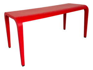 Italian Modern Red Side Bench Table Laleggera by Ricardo Blumer for Alias, 1990s