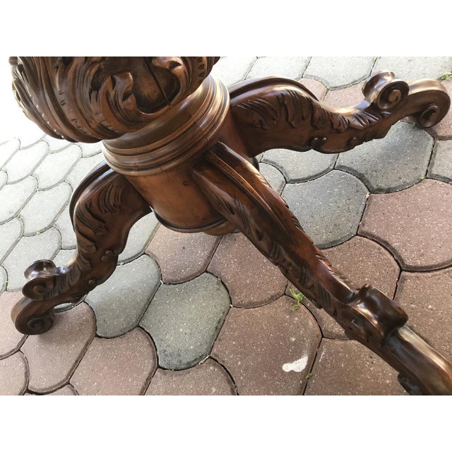 Brown Italian Baroque Oval Table with Irregular Shapes, 1970s For Sale - Image 8 of 18