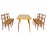 Table, Chairs & Sideboard in Wood, 1940s, Set of 9 For Sale