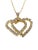 Superb &nbsp;Gold Tone and dazzling Rhinestone, this Hanging Hearts Pendant Charm Chain Necklace by "Jewels by Rio "is...