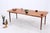 Vintage teak dining table by Gustav Bahus with a beautifully grained top and softly rounded corners. The tabletop can be...