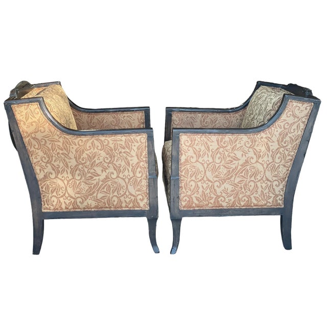 2000 - 2009 Set of Two French Country Style Accent Chairs by Guy Chaddock For Sale - Image 5 of 12
