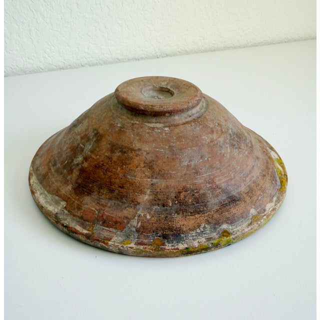 19th Century Slipware Bowl With Freeform Ochre and Green Glaze For Sale - Image 11 of 12