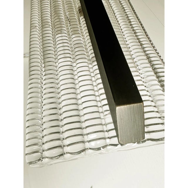 Glass Contemporary Rectangular Diamond-Motif Murano Glass Sconces — Set of Four For Sale - Image 7 of 8