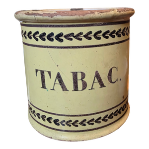 French Yellow Glazed Tobacco Jar