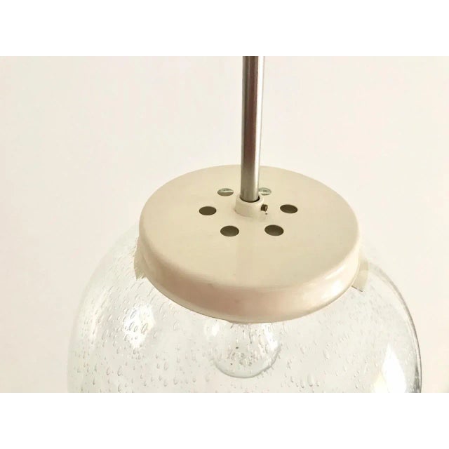 Mid-Century Modern Mid-Century Glass Globe Pendant Lamp, 1970s For Sale - Image 3 of 4