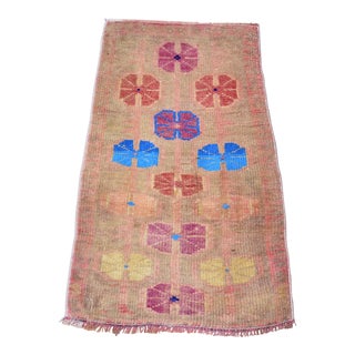 1960s Morocco Turkish Small Rug For Sale