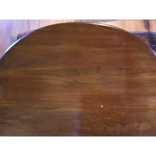 Brown Vintage Pennsylvania House Solid Cherry Queen Anne Oval End Table With Drawer - Pristine Condition For Sale - Image 8 of 9