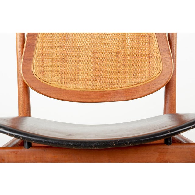 Danish Model FD 187 Chairs in Teak, Cane and Leather by Arne Vodder for France & Son, 1956, Set of 6 For Sale - Image 16 of 18