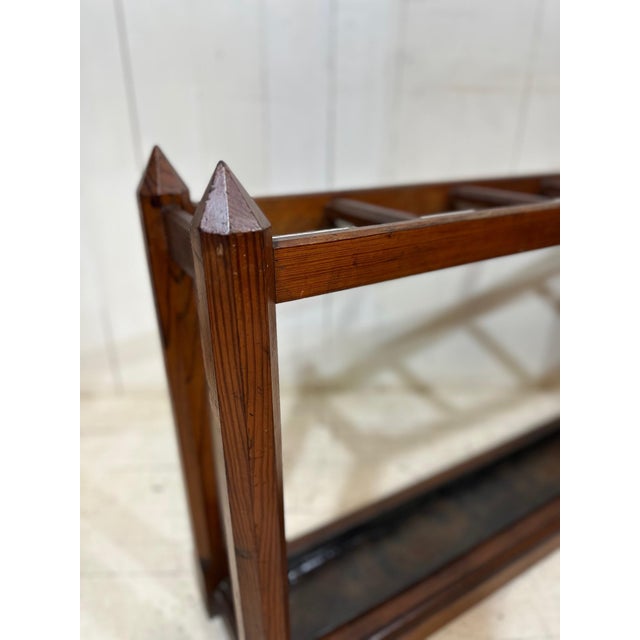 Victorian Gothic Revival Pitch Pine Umbrella Stand, 1880 For Sale - Image 12 of 16