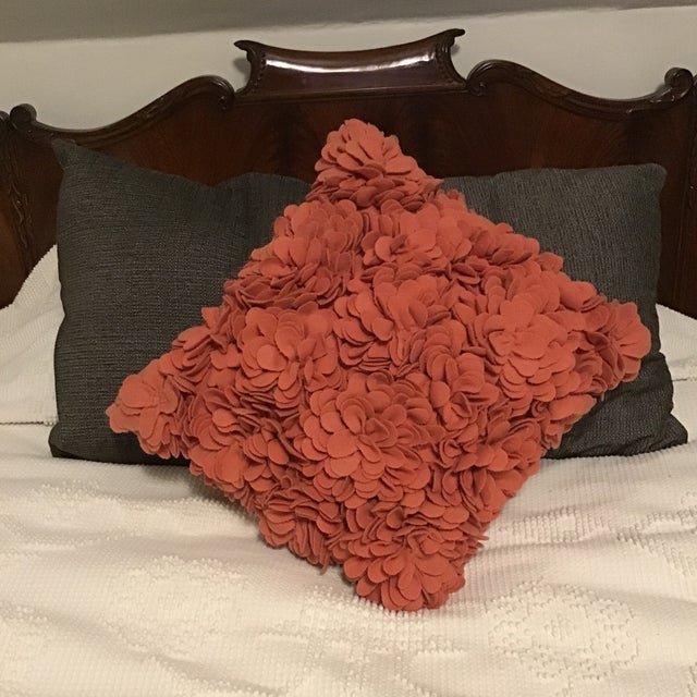 Sferra Delancey Felt Petal Pillow Chairish