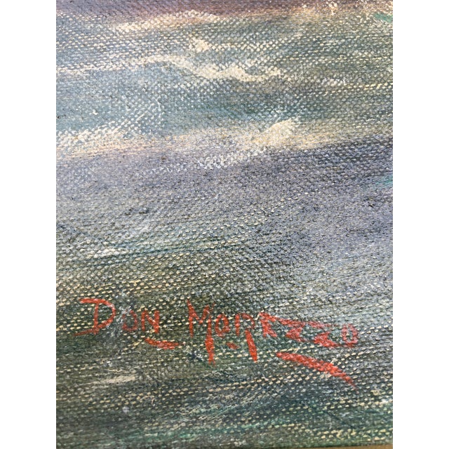 Original 10 x 16 painting on canvas board Signed indistinctly bottom left Overall size with original frame is...