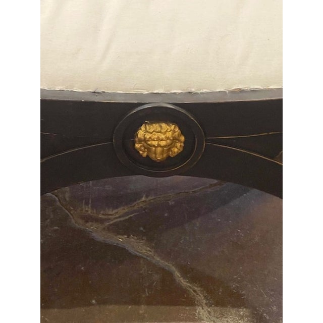 Mid 20th Century Vintage Italian Neoclassical Painted Window Bench For Sale - Image 5 of 8