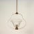 Metal Murano Glass and Brass Flower Pendant Light from Barovier, Italy, 1940s For Sale - Image 7 of 11