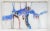 Mid 20th Century Vintage Mid 20th Century Abstract in Blue Pink White Painting For Sale - Image 5 of 6