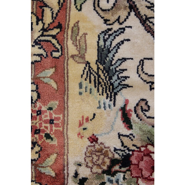 Fine Quality Silk Green & Multicolor Approx. 14 X 10 Rug For Sale - Image 15 of 16