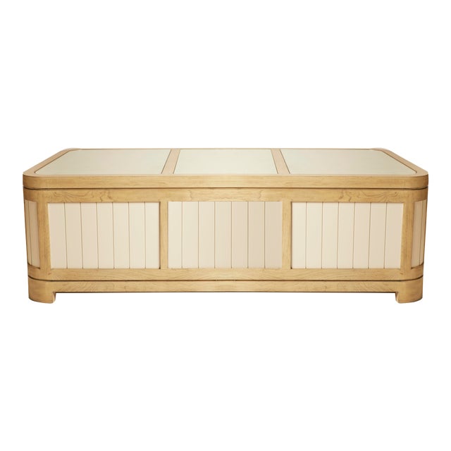 Thomasville White Planked Wood Trunk Coffee Table Chairish