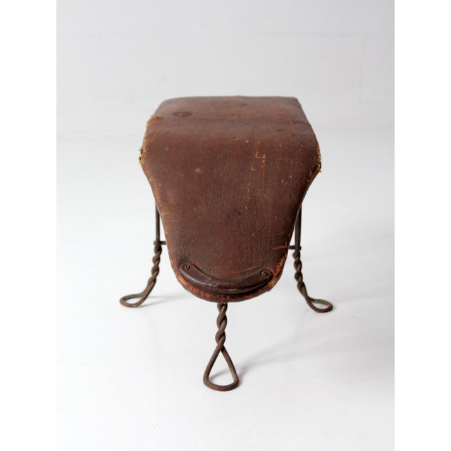 Late 19th Century Antique Victorian Shoe Fitting Stool For Sale - Image 5 of 17