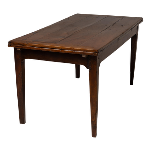 Antique French Provincial Farmhouse Dining Table With Draw-Leaf Extension, 19th C