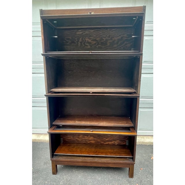 Early 20th Century Lundstrom Sectional Barrister Bookcase Early 20th Century For Sale - Image 5 of 12