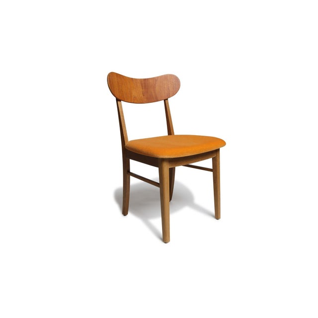 Mid 20th Century Set of Eight Restored Danish Modern Oak & Teak Dining Chairs, Circa 1960 For Sale - Image 5 of 12