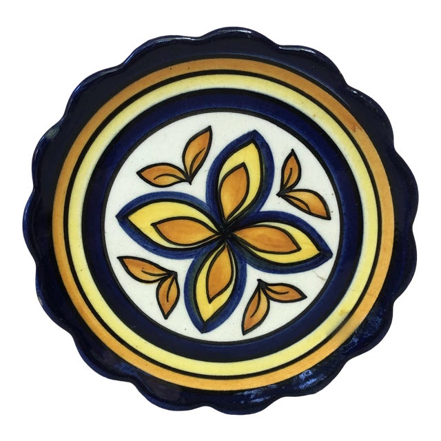 French Faience Butter Pat Henriot Quimper Circa 1930 For Sale