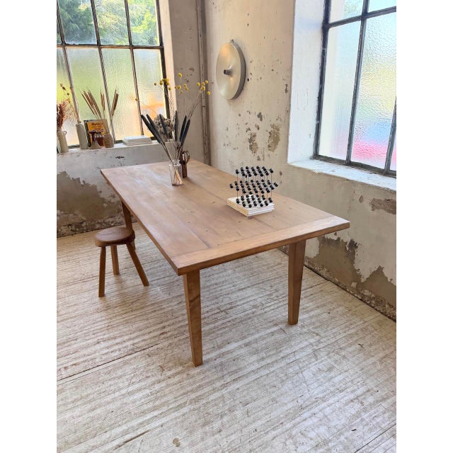 Pine and Oak Farmhouse Table, 1950s For Sale - Image 6 of 18