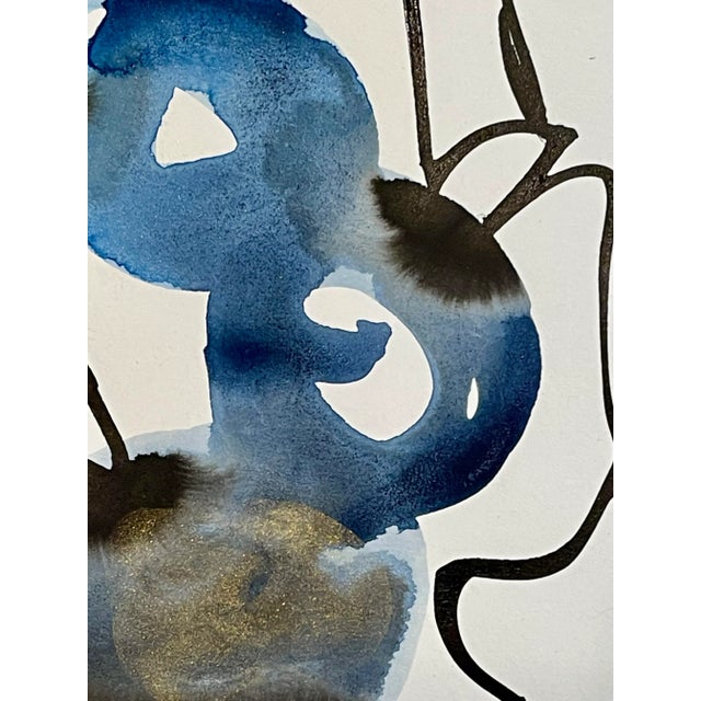 Archival-quality mat showcases 5x7 original watercolor and sumi ink on paper. Professionally finished with backing board...