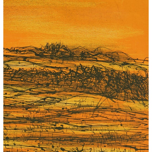 Abstract 1966 Lithograph by Jean Carzou "Le Moulin De Daudet" (Daudet's Windmill, Provence, France) For Sale - Image 3 of 7