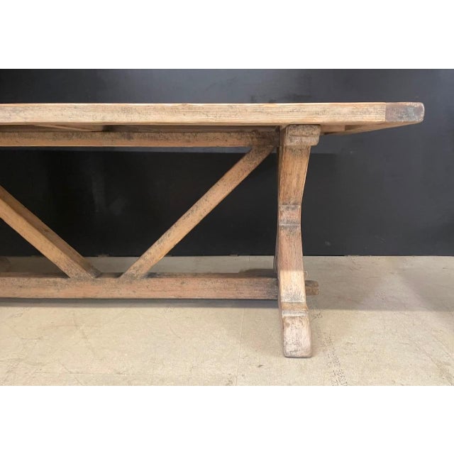 Wood Vintage Farmhouse Dining Table in Pine, 1920 For Sale - Image 7 of 18